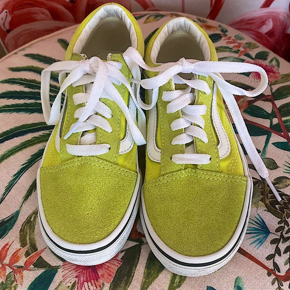 VANS Old Skool sneakers lime green SZ 13 kids - Picture 2 of 5
